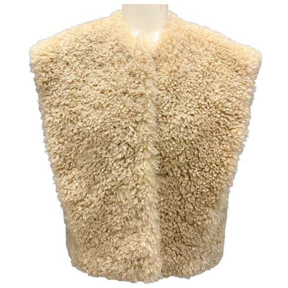 ISABEL MARANT ETOILE ECRU FELIZ SHERPA VEST - Picture 1 of 7